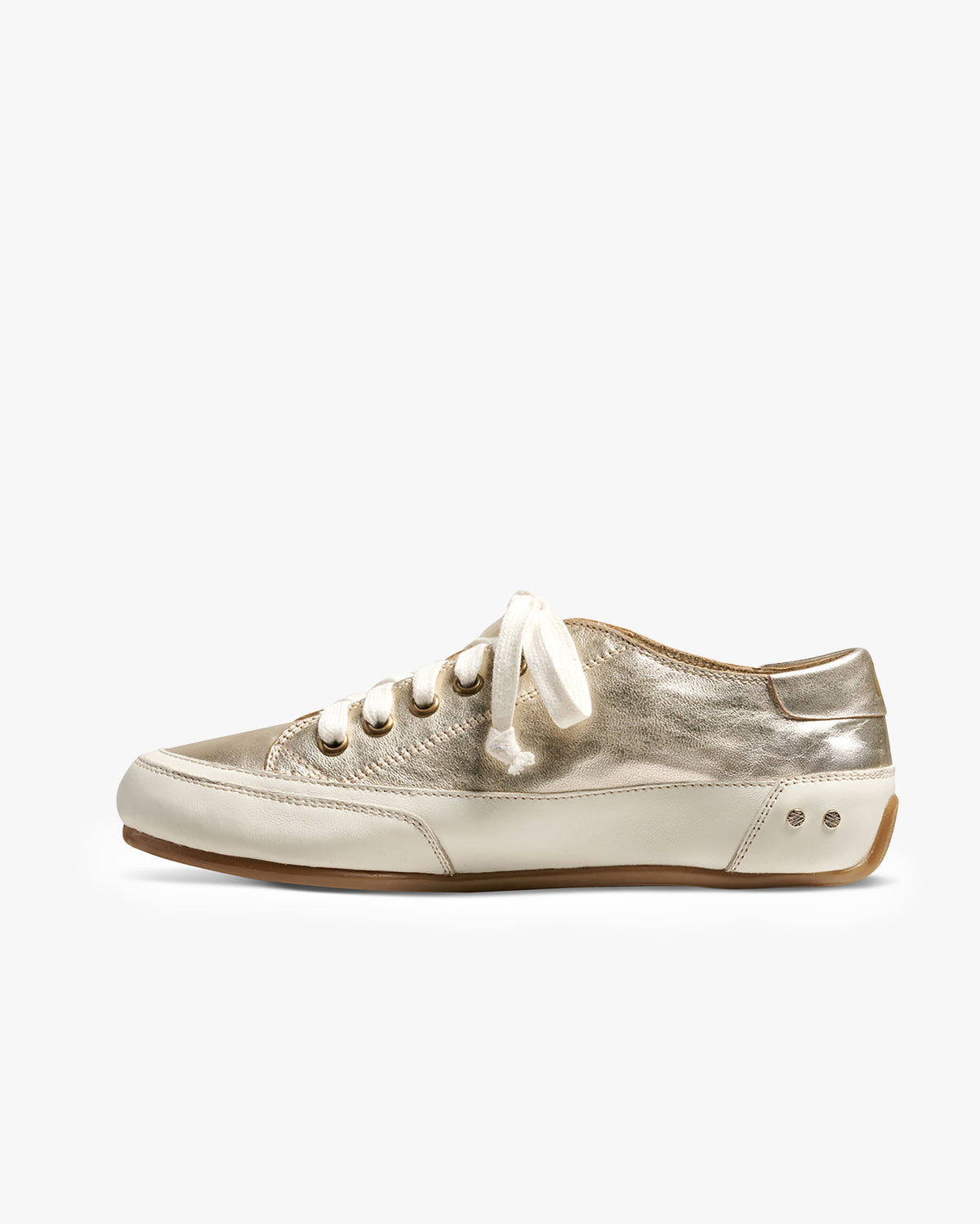 Sandpiper leather shoe in platinum - product side shot