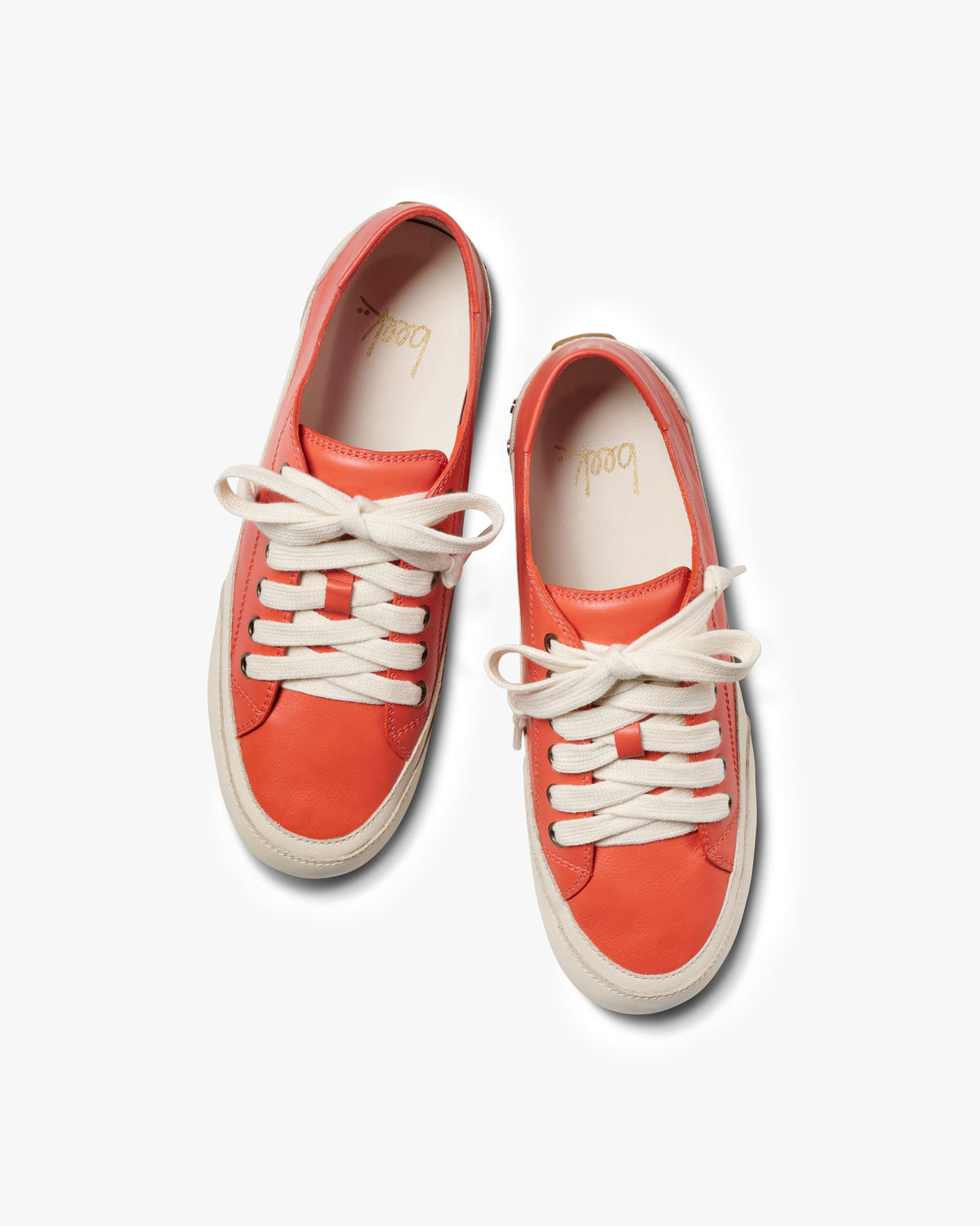 Sandpiper leather sneakers in tomato - product top shot