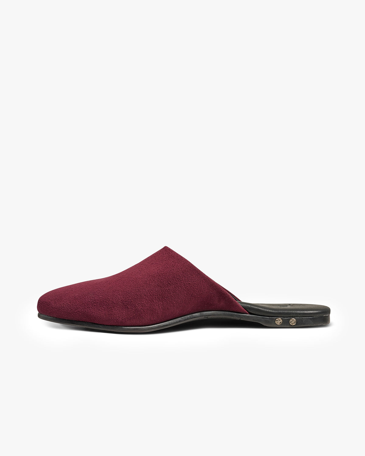 Siskin suede mule in port - product side shot