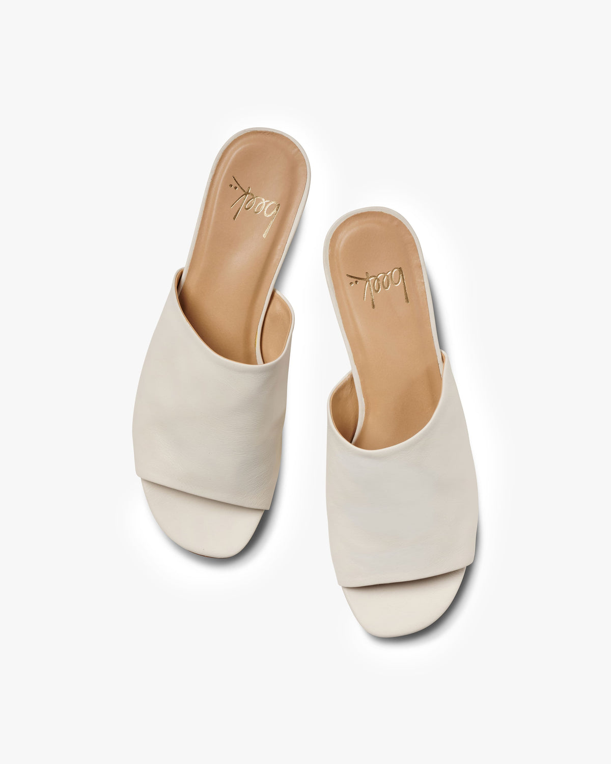 Stilt leather heeled sandal in vanilla - product top shot