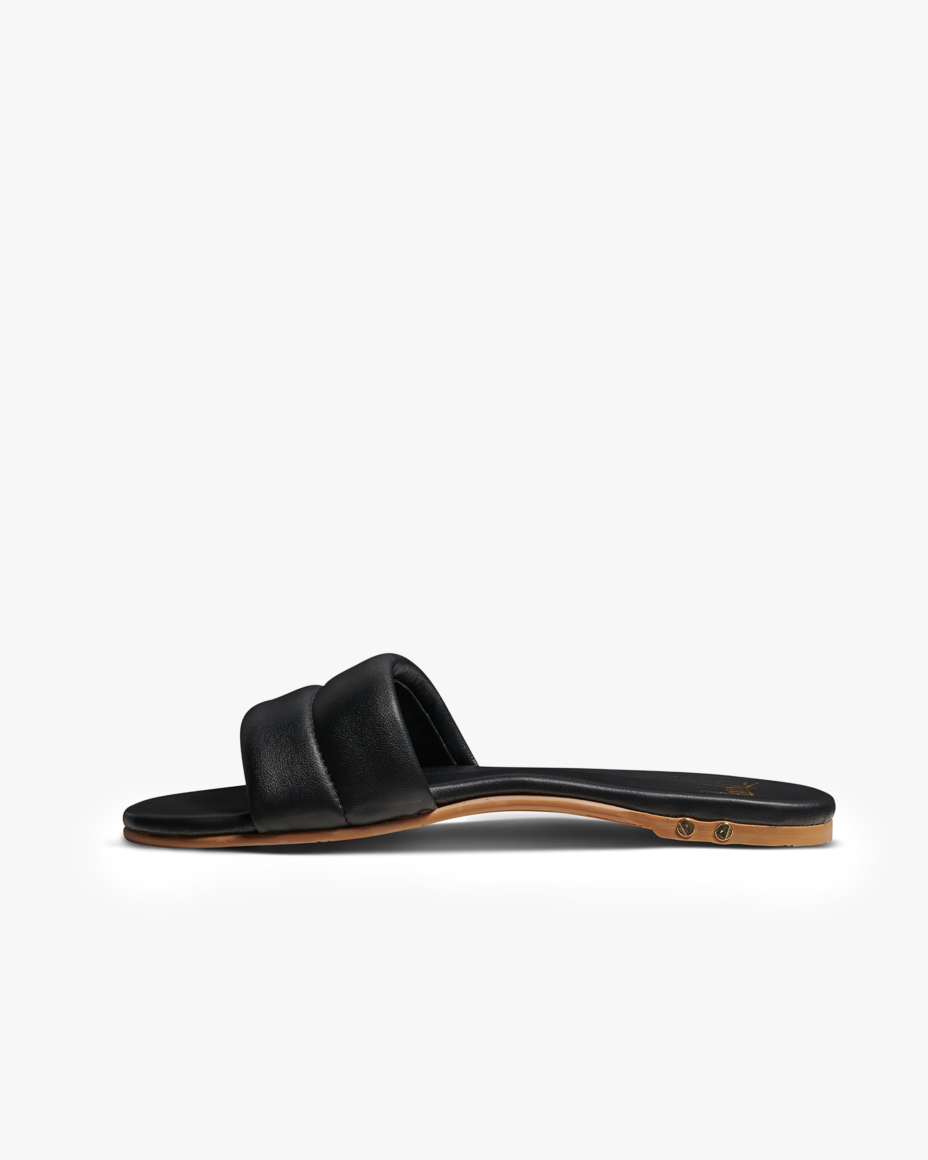 Sugarbird Leather Slide Sandal - Black | beek