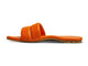 Sugarbird leather slide sandal in flame - product side shot