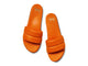Sugarbird leather slide sandal in flame - product top shot