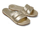 Sugarbird Leather Slide Sandal in platinum - product angle shot