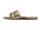 Sugarbird Leather Slide Sandal in platinum - product side shot