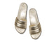 Sugarbird Leather Slide Sandal in platinum - product top shot