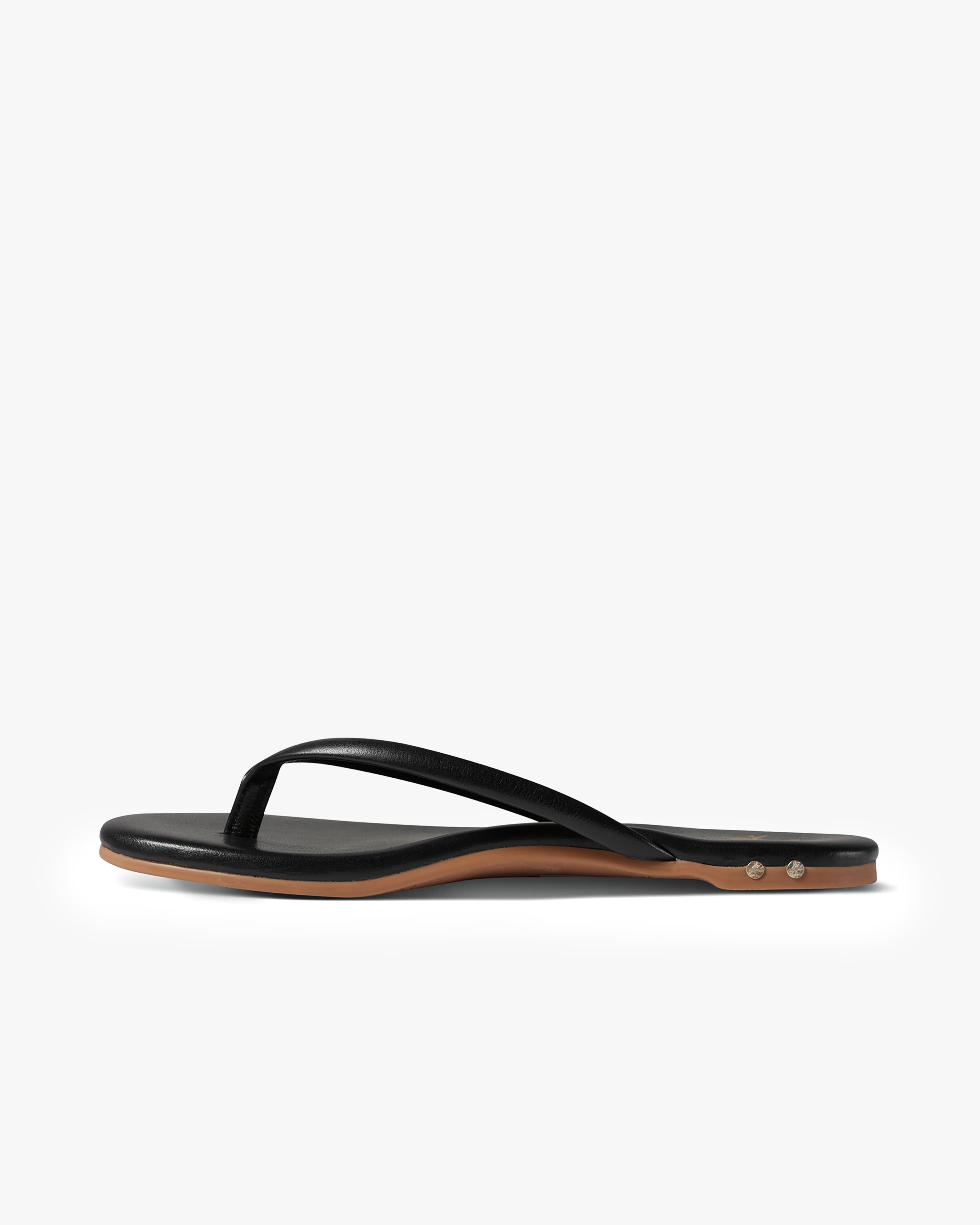 Sunbeam Leather Flip Flop Sandal - Black | beek