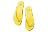 Sunbeam leather flip flop sandal in citrus - top shot