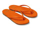 Sunbeam leather flip flop sandals in flame - product angle shot