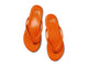Sunbeam leather flip flop sandals in flame - product top shot