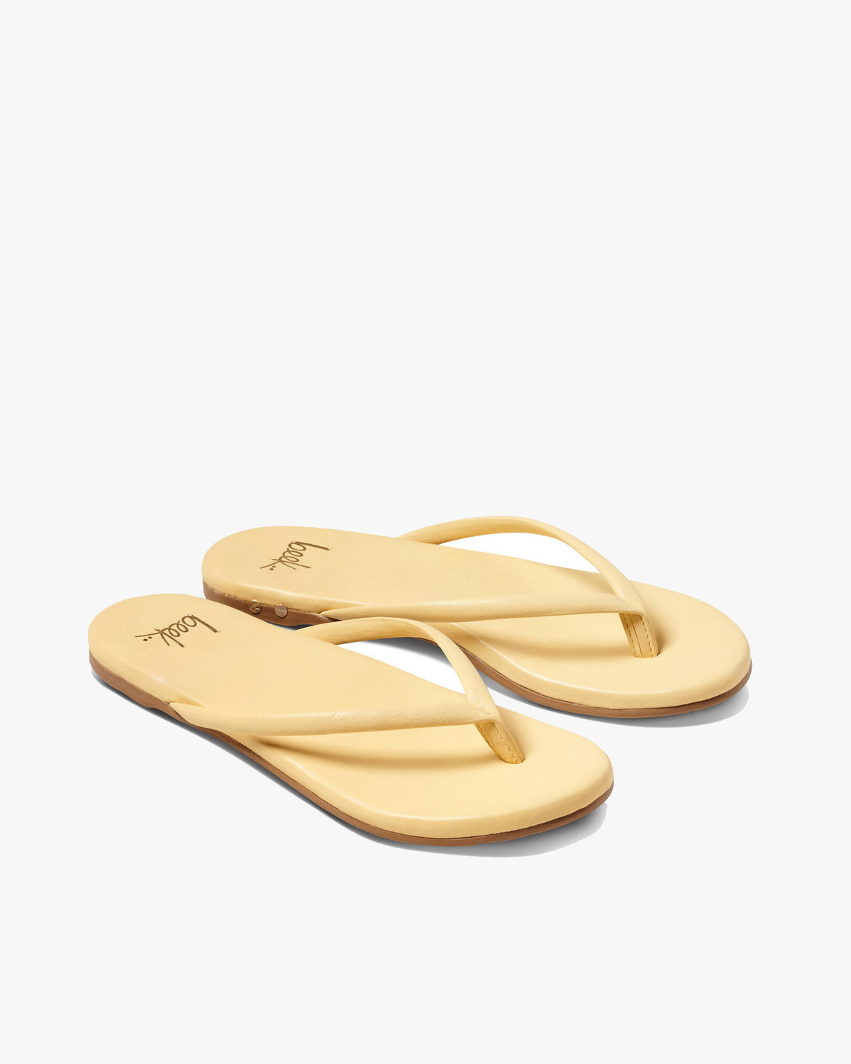 Sunbeam leather flip flop sandal in glow - product angle shot