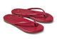 Sunbeam leather flip flop sandal in lipstick - product angle shot