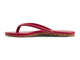 Sunbeam leather flip flop sandal in lipstick - product side shot