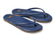 Sunbeam leather flip flop sandal in navy - product angle shot