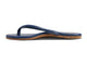 Sunbeam leather flip flop sandal in navy - product side shot