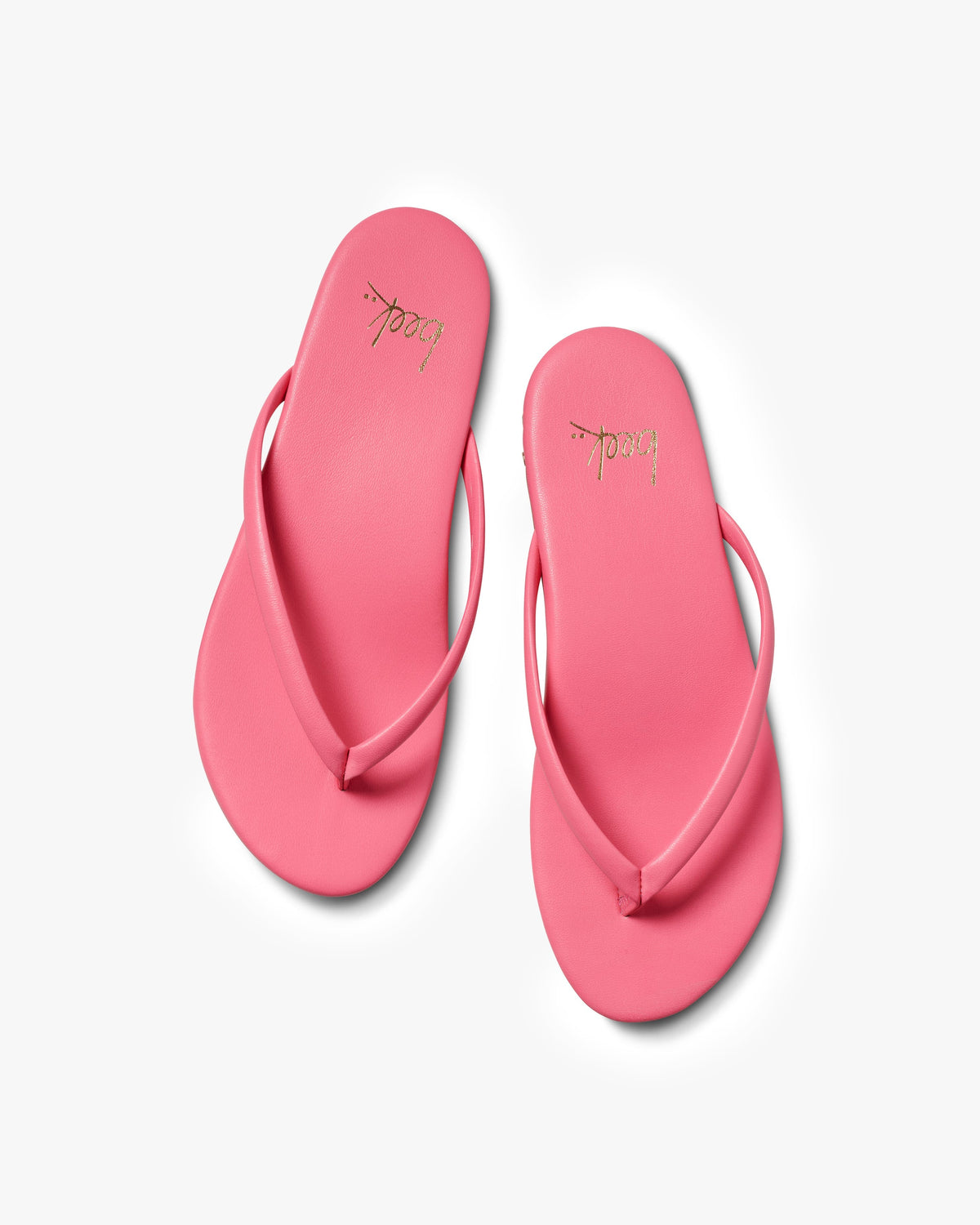 Sunbeam leather flip flop sandals in peony - product top shot