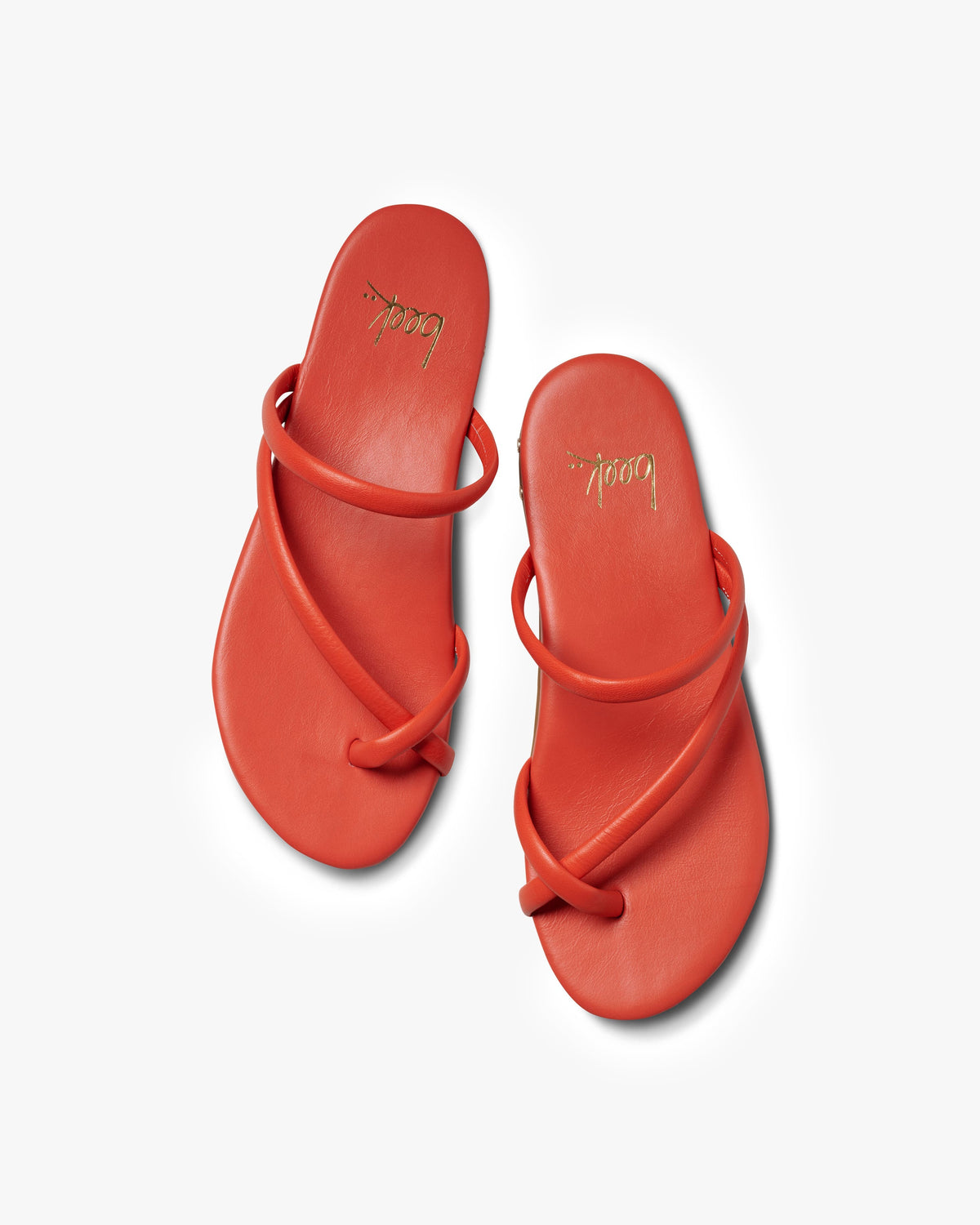 Sunbird leather sandals in tomato - product top shot