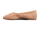 Swiftlet Perforated leather ballet slipper in beach - product side shot