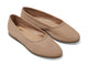 Swiftlet Perforated leather ballet slipper in beach - product angle shot