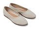 Swiftlet Perforated leather ballet slipper in vanilla - product angle shot