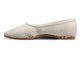 Swiftlet Perforated leather ballet slipper in vanilla - product side shot