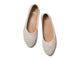 Swiftlet Perforated leather ballet slipper in vanilla - product top shot
