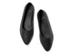 Swoop leather ballet slipper in black - product top shot