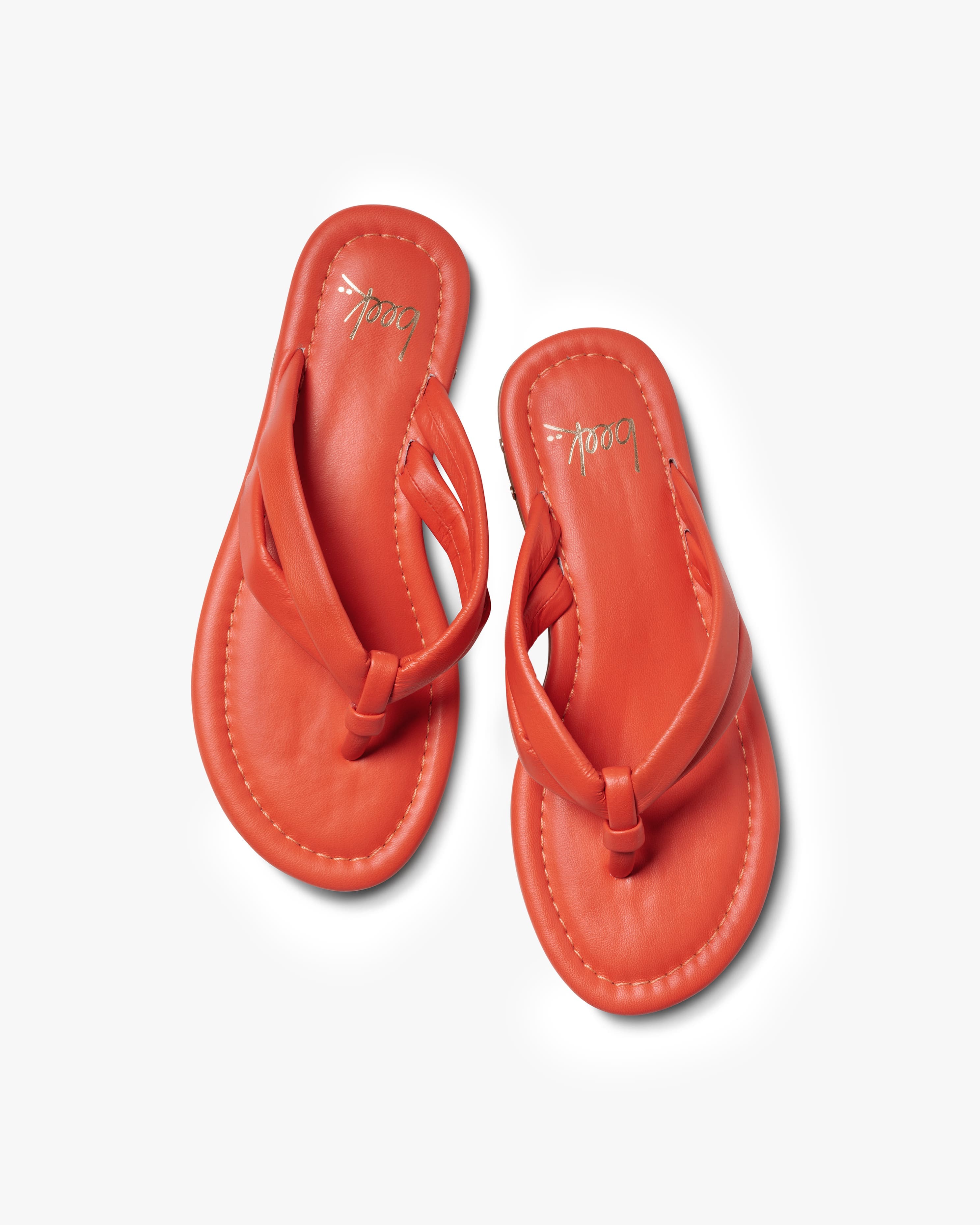 Toucan Leather Thong Sandal - Tomato | beek