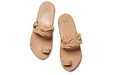 Treepie leather toe-ring sandal in honey - top shot