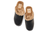 Woodpecker Shearling clogs in black - top shot