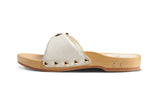 Woodstar clog sandal in vanilla - side shot