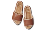 GALLITO MAS SHEARLING slide - cognac - top shot