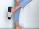 Albatross platform sandal - eggshell/black - on model shot