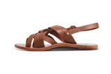Crossbill leather back strap sandal in tan - product inside shot
