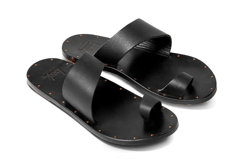 Leather Flip-flops - Black - Ladies