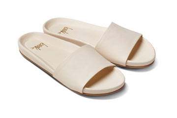 Gallito slide sandal - eggshell - angle shot