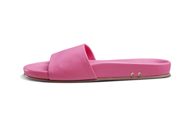 GALLITO Hibiscus Leather Slide Sandal | beek