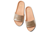 Gallito slide sandal - platinum/beach - top shot