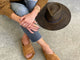 Kea slide sandal - caramel - on model shot