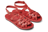 Kingfisher ankle strap sandal - red - angle shot