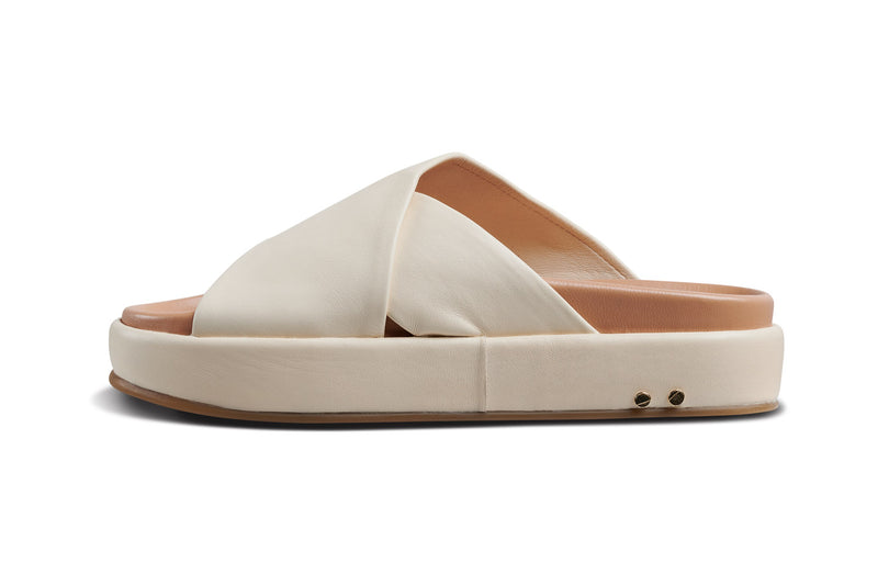 Kite platform sandal - eggshell - side shot