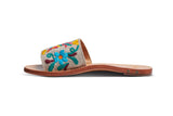 Lovebird slide sandal - floral - side shot