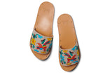 Lovebird slide sandal - floral - top shot
