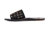 Lovebird Stud slide sandal - black - side shot