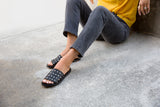 Lovebird Stud slide sandal - black - on model shot