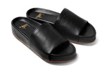 Pelican platform slide sandal - black - angle shot