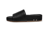 Pelican platform slide sandal - black - side shot