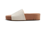 Pelican platform sandal - eggshell/beach - side shot