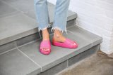 Pelican platform sandal - hibiscus - on model shot
