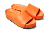 Pelican platform sandal in papaya - angle shot